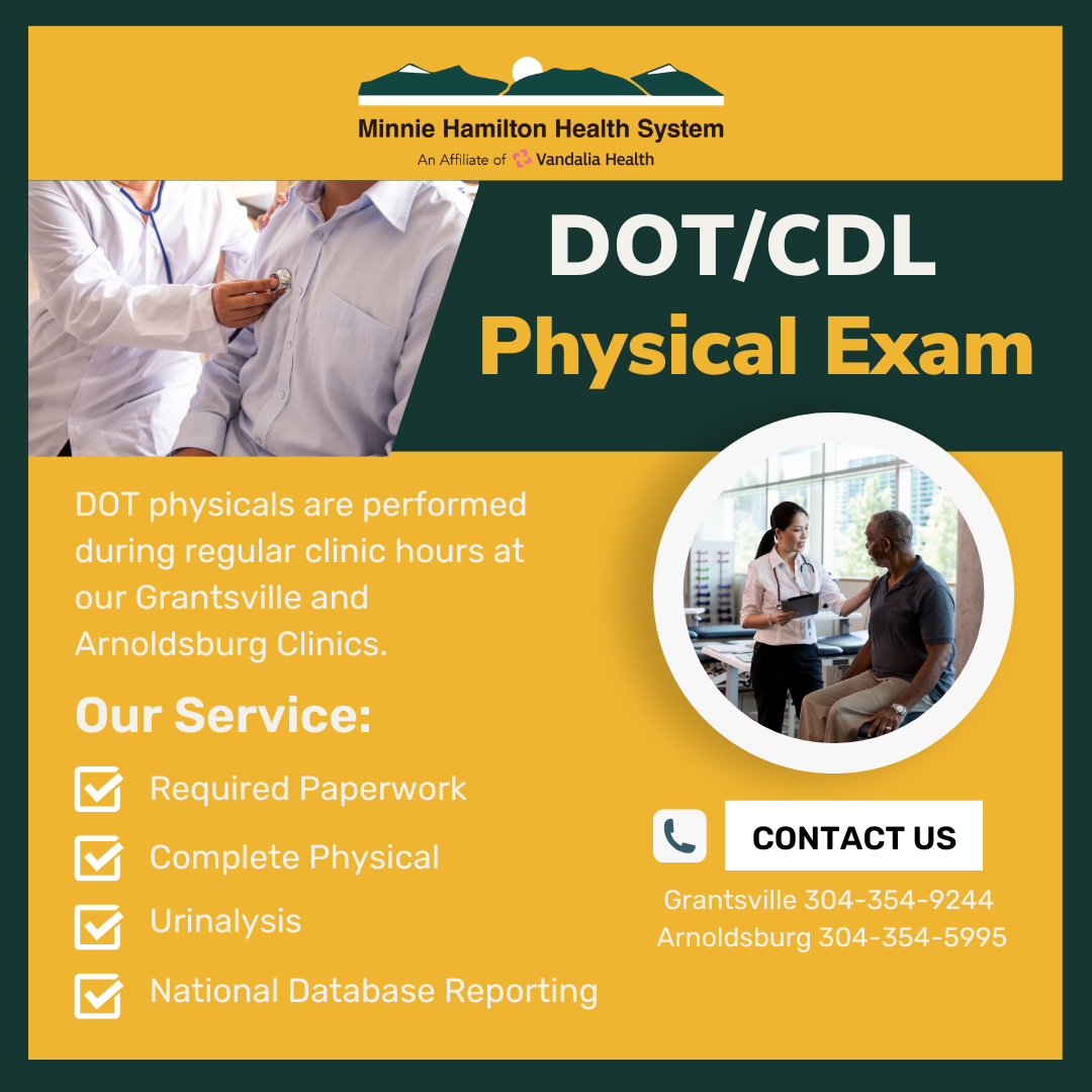 DOT/CDL Physical Exam at Minnie Hamilton Health System